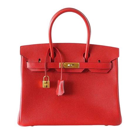 hermes birkin 30 rouge epsom leather special edition handbag|hermes birkin gray bag.